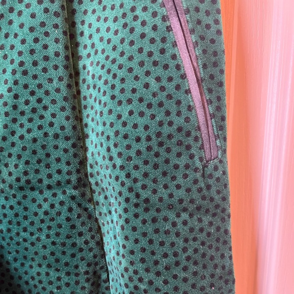 VINTAGE Escada by Margaretha Ley Green Velvet Pants Luxury Brand - Picture 4 of 8
